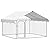 vidaXL Outdoor Dog Kennel with Roof Garden Patio Terrace Backyard Lawn Pet Supplies Dog Cage House Crate Playpen Run Lockable Safety