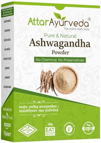 Attar Ayurveda Ashwagandha powder (250g) | Withania Somnifera | Helps fight anxiety and Stress and Improving vigor and vitality