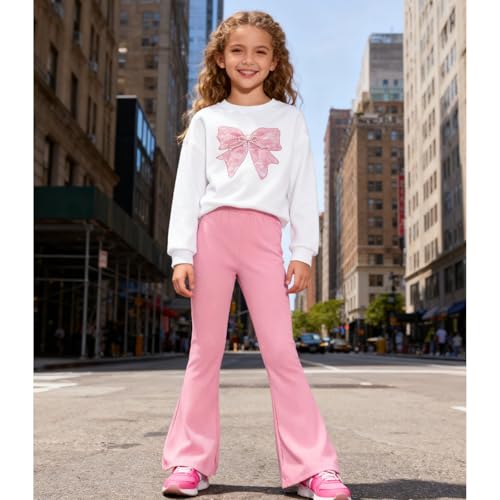 Image of Girls Clothes 2 Piece Cute Butterfly Sweatshirt & Flared Pants /Cargo Pants Winter Outfits for Teen Girls 7-14Y