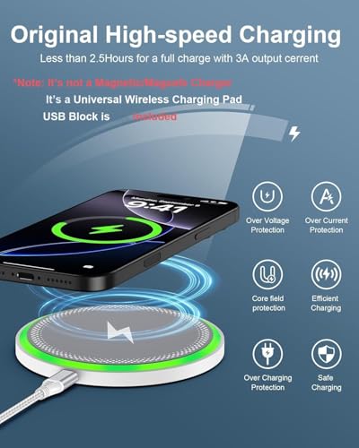 Image of 15W Wireless Charger for Samsung Galaxy S26 Ultra /S25 Ultra /S24 Ultra