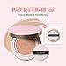 LA MUSE Korean Cushion Foundation, #21 Light Beige(2 Packs) | Lightweight, Breathable but Perfect Blemish Cover for Summer | Long-Lasting, Korean Foundation with Radiant Dewy Finish | Skin Hydrating