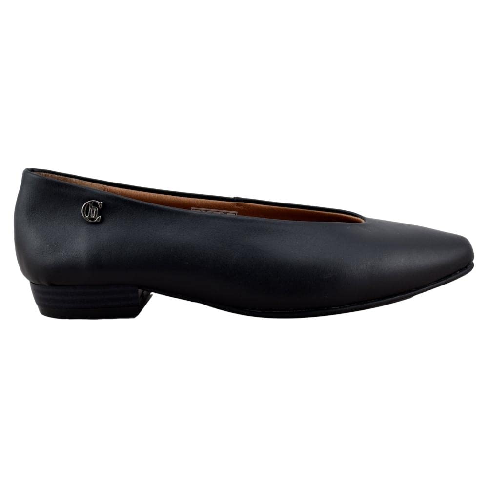 CHAMBY - Manoletina de Piel con tacón bajo 734451 Cuero