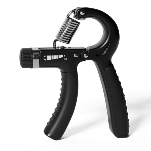 Lifelong Hand Gripper - Hand Grip for Men & Women - Adjustable Resistance 5-60kg -Polypropylene Forearm Strengthener -Equipment for Hand-Forearm Gripper - Gym Accessories for Finger Exercise (Black)