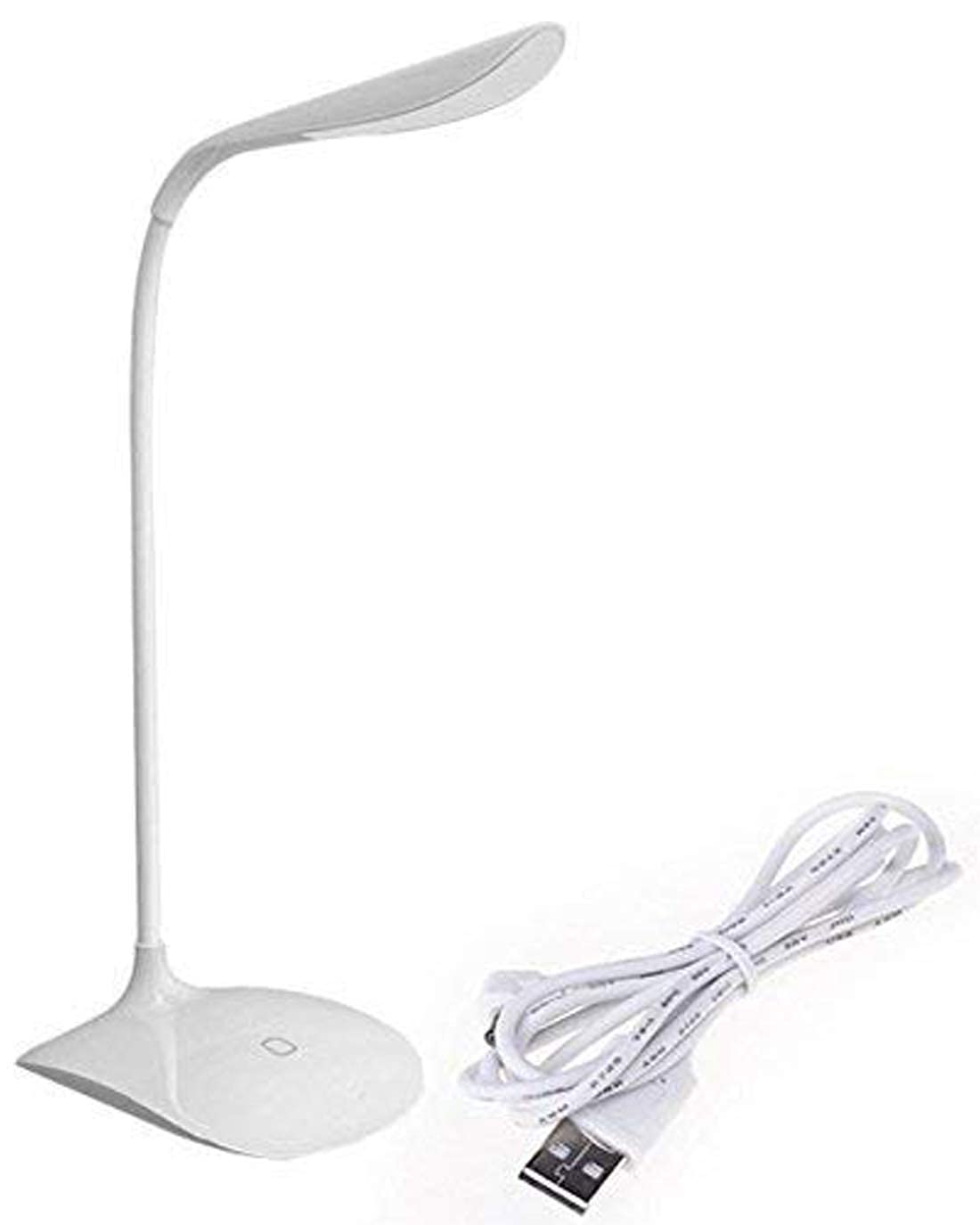 USB Rechargeable LED Study Desk Lamp with Touch Control | Dimmable Eye-Caring Reading Light | Flexible Gooseneck Table Lamp for Study, Office, Bedroom & Home | White.-image-18