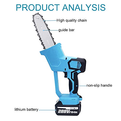 Mini Chainsaw Cordless Battery Operated, 8-Inch Electric Chainsaw Handheld Mini Pruning Shears Chainsaw for Tree Trimming Wood Cutting, Charger Included (1 Battery)