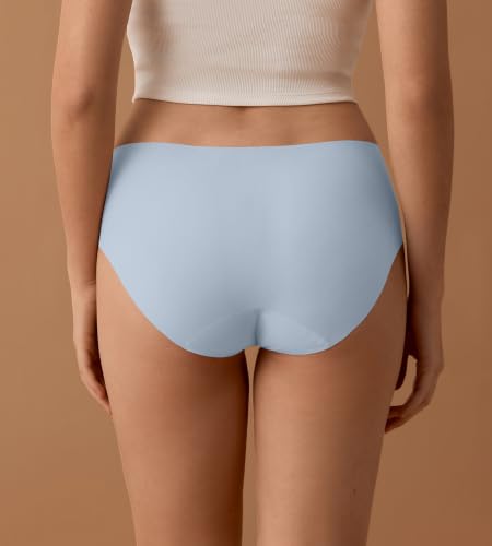 Image of SHARICCA Womens Seamless Underwear Nuage No Show Hipster Panties 5 Pack