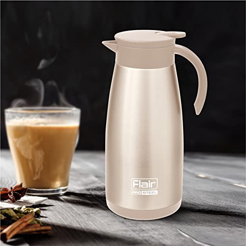 Image of Flair Cafe Vacuum Insulated Steel Kettle 1500 ML (Gold)