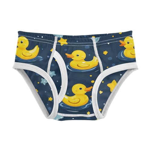 Wusikd Yellow Ducks Boys' Underwear Cotton Blue Stars Boys Briefs Soft Toddler Underwear 2T