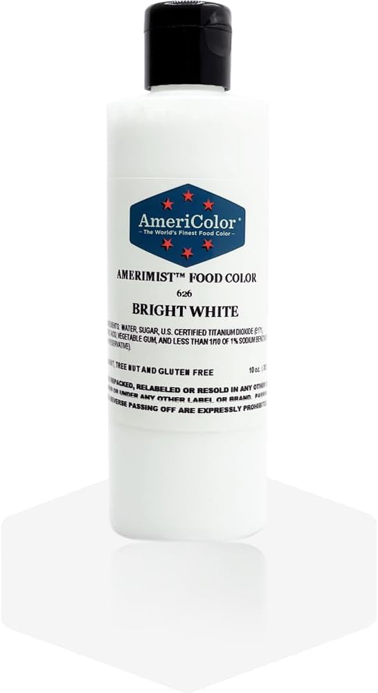 Food Coloring AmeriMist Bright White Airbrush Food Color, 10 Ounce