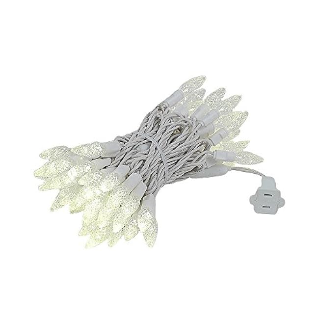 Novelty Lights 24FT 70 LED C6 LED Christmas String Lights, Outdoor Christmas Tree Commercial Grade LED String Lights, Permanent Christmas Lights Outdoor Tree Decorations Outdoor (Blue/Orange)