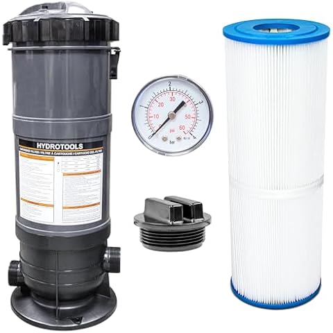 Swimline HYDROTOOLS Sure-Flo Cartridge Pool Filter Tank & Element ONLY Cover
