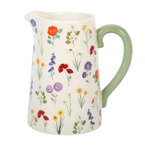 ZALE YARDLEY Blumenvase Krug Vase Wildblume Keramik Blumenkrug Vase für Blume Garten Ornamente für echte künstliche Blume Raumdekor Weihnachten Valentinstag Hochzeitsgeschenk