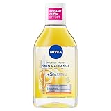 NIVEA Skin Glow Serum Infused Micellar Water (400ml), Revitalising Micellar Cleansing Water with Amino Acid and 5% Vitamin C and E, Gentle Waterproof Makeup Remover