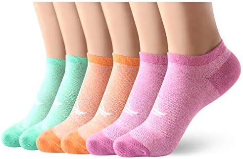 RedMaple Casual Low Cut Sneaker Socks for Women - 6 Pairs Breathable Short Ankle Trainer Socks for Running Walking Fitness Outdoor Sports