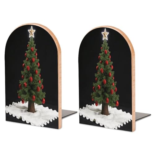 Sujetalibros de Navidad de madera para regalar a lectores 2
