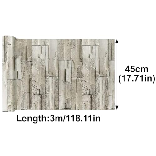 Papel tapiz ladrillo 3D impermeable para solucionar paredes deterioradas en cuartos 3