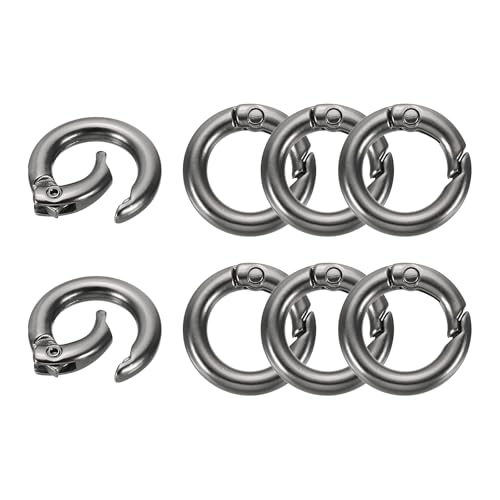 MECCANIXITY ���^���X�v�����OO�����O�A0.5�C���`(12.7mm)���E���h�L�[�����O�N���b�v���������g���K�[�X�i�b�v�t�b�N�L�[�`�F�[���o�b�N��DIY�L�[�`�F�[���n���h�o�b�O�A���z�A���̃��[�V���p (�}�b�g�O���[)