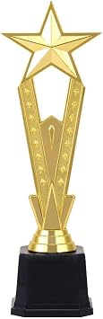 Trophy, Award Winner, Pentagram, Plastic, Winner, Cup, Rewards, Contests, Events, Prizes, All Awards, Kindergarten, Nursery, 9.8 inches 25 cm