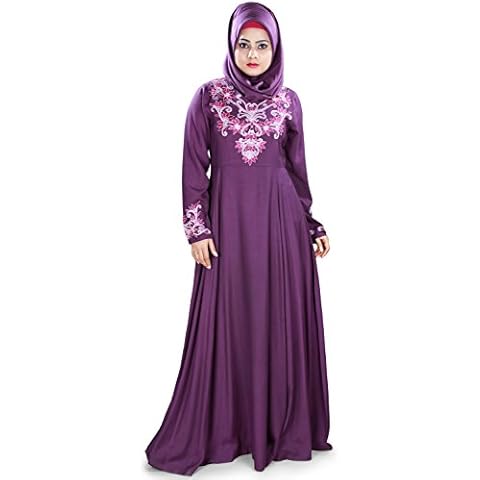 MyBatua Muslim Purple Stylish Eid & Party Wear Gown Abaya Burqa AY-404 Cover