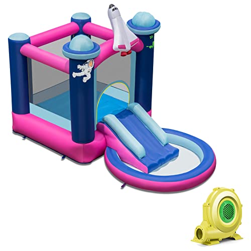 COSTWAY Castello Gonfiabile con Piscina, Casa Gonfiabile per Bambini con
