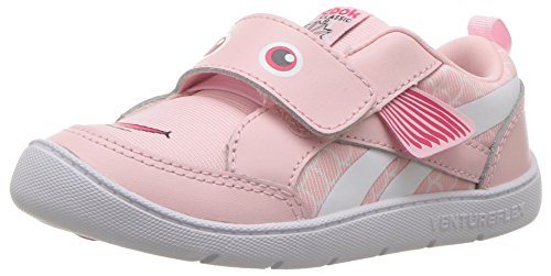 Reebok Baby Ventureflex Chase Ii Sneaker, Fish-Practical Pink/White, 7.5 M US Toddler