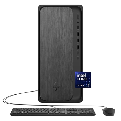 Image of HP OmniDesk Desktop AI PC, Intel Core Ultra 7 265, 16 GB RAM, 1 TB SSD, Intel Graphics, Windows 11 Home, Microsoft Copilot, Gray Wood, M03-0102 (2026)