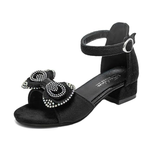Image of Girls Dress Shoes Toddler Kids Heels Sandals Ankle Strap Wedding Party Cute Bowtie Girl Shoes