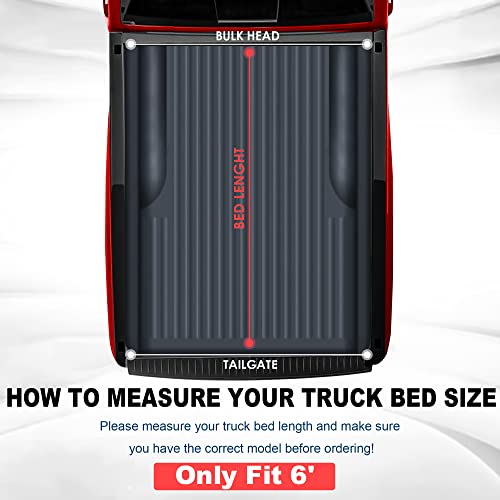 Image of MOSTPLUS 6FT Roll-Up Soft Vinyl Truck Bed Tonneau Cover Compatible with Nissan Frontier 2005-2025 2026 6 Feet Bed, Fleetside 72Inch