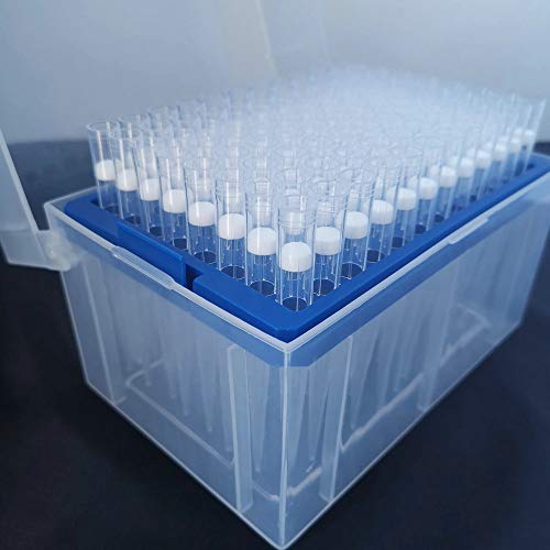 1000Μl Filtering Pipette Tips - Universal Filter Pipette Tips - Racked,Rnase/Dnase Free & Pyrogen Safe, Clear, 100 Tips/Rack Pk X 10 Racks（1000 Tips） #TOP3