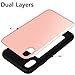 GOOSPERY iPhone Xs Max Case [Sliding Card Holder] Protective Dual Layer Bumper [TPU+PC] Cover with Card Slot Wallet for Apple iPhone Xs Max 2018 6.5 inch (Rose Gold) IPXSMAX-Sky-RGLD