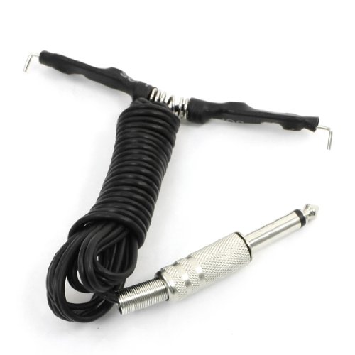 uxcell Silicone Tattoo Clip Cord Black 1.7M 5.6Ft for Power Supply Machine