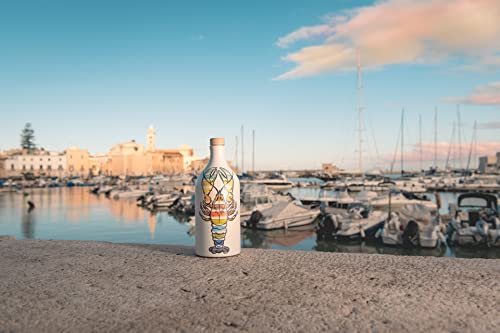 Frantoio Muraglia, Hummer Pop Art Keramikgefäß mit Nativem Olivenöl Extra 500ml, intensiv fruchtige Essenz, handgefertigt und dekoriert von unseren apulischen Kunsthandwerkern
