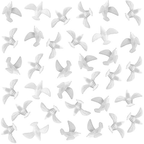 ZZYFGH 150 Mini White Dove for Crafts, 3/4 Inch Bulk Miniature Birds Figurines Wedding Cake Decoration Cover