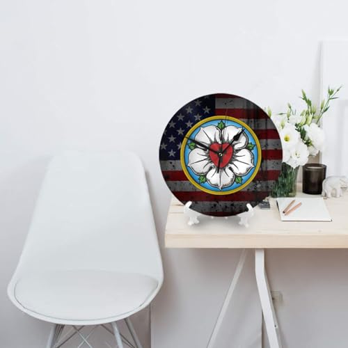 Reloj de pared redondo silencioso 9.84 in Qauirfe miniatura 3