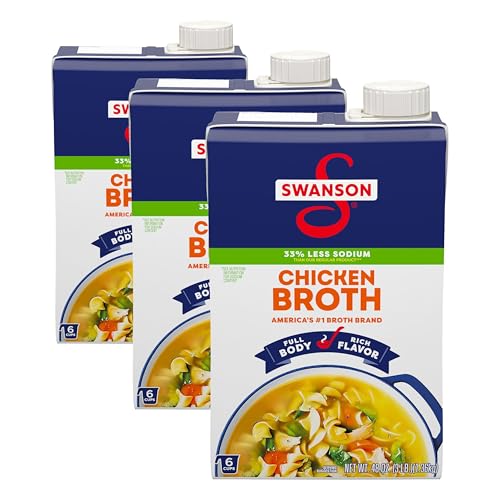 Swanson Natural Goodness Chicken Broth, 48 oz Carton (Pack of 3)