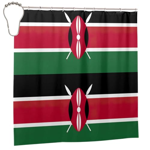 Rideau de douche Kenya imperméable 183x183 résistant avec boutons-pression - 3