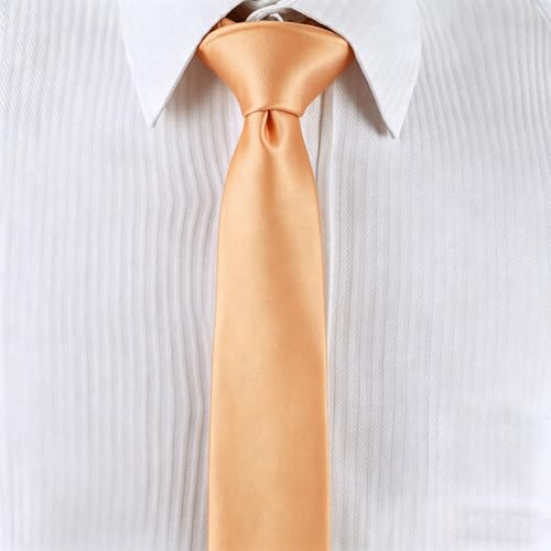 Image of Landisun Black Tie Men Women Solid Skinny Ties Slim Ties Satin Tie
