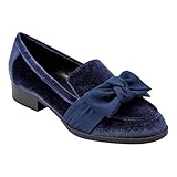 Bandolino Women's Lindio Loafer, Navy Velvet 403, 8.5