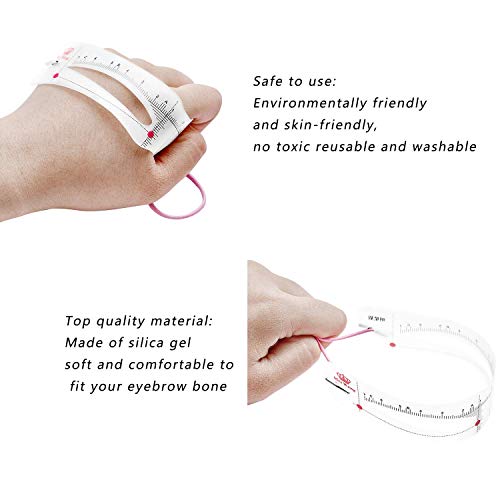Eyebrow Stencils 12pcs Shapes Reusable Eyebrow Template with Strap for Women Girls,Including eyebrow pencil - Thumbnail 2