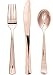 Creative Converting 24 Count Metallic Plastic Assorted Cutlery 315134 , Rose Gold