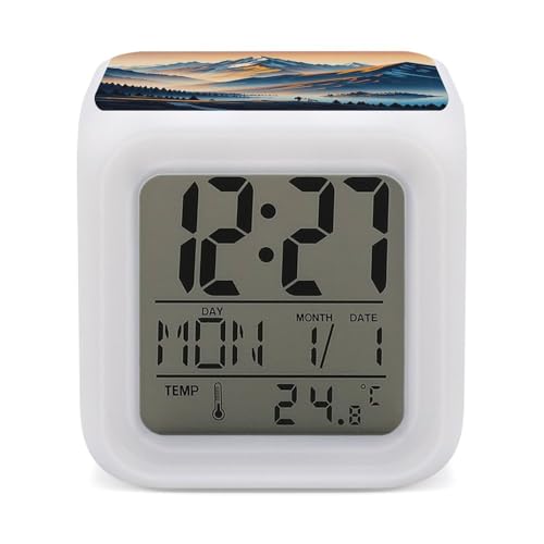 Reloj despertador con pantalla LED grande para evitar la fatiga visual 2