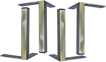 Square Metal Furniture Cabinet Sofa Bench Legs Support Feet Antique Brass 12 Inch Set of 4 PC