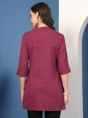 Image of Pistaa's Women's Cotton Relaxed Fit Short Kurti