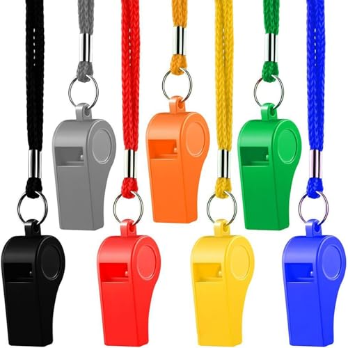 Pack de 12 silbatos deportivos con cuerda para árbitros miniatura 7