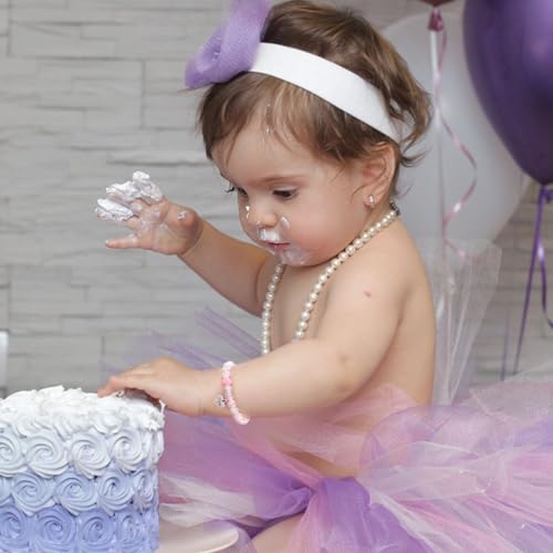 Birthday Bracelets Gifts for 1 2 3 4 5 6 7 8 Year Old Girls, Pink and white crystals Heart Charms Bracelets, Birthday Gifts for Girls Daughter Granddaughter Niece3