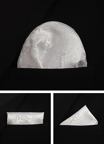 Image of Paisley Floral Mens Tie Formal Necktie Pocket Squares Ties Clips Cufflinks Classic for Men Set