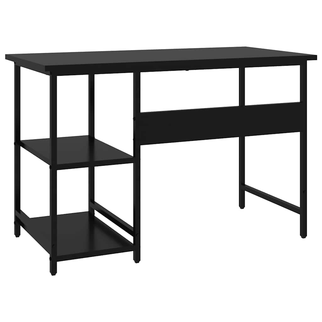 Computertisch Schwarz aus MDF und pulverbeschichtetem Metall 105 x 50 x 72 cm, Schreibtisch für Computer, Laptop und PC, Büro, Homeoffice, Lernen, Gaming mit robustem Gestell