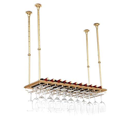 Casier à vin suspendu doré CRODY 80X35Cm - Range-bouteilles de plafond - 2
