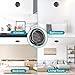 HG Power 8 Inch Soffit Vent, Black Round Vent Cover with Built-in Screen Mesh, ABS Louver Round Air Vent for Exhaust Fan, Inline Duct Fan, Bathroom, Kitchen, Garage Use, 200 mm