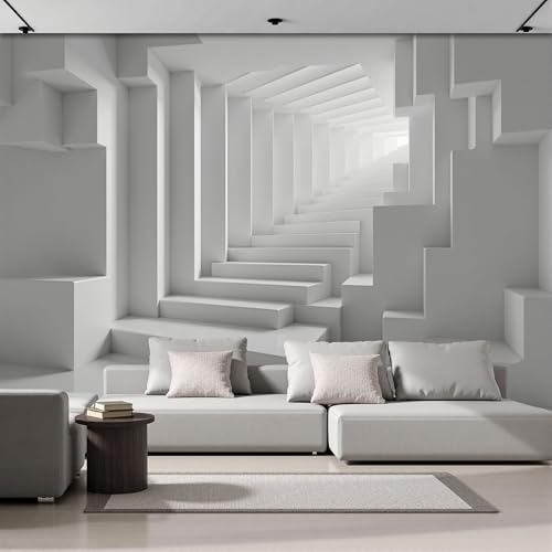 Architecture d'escalier abstraite en papier peint pour grand mur - 2